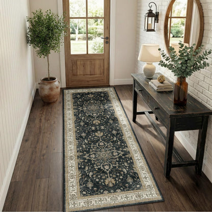 Washable Area Rug with Soft Non-Slip Backing