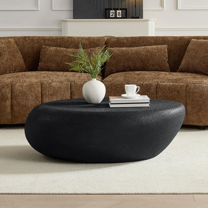 Elliptical Matte Coffee Table with Rounded Edges