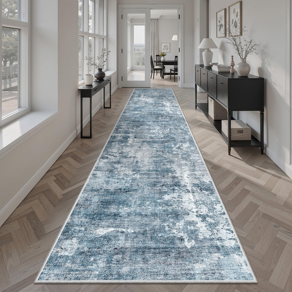 Washable Area Rug with Non-Slip Backing