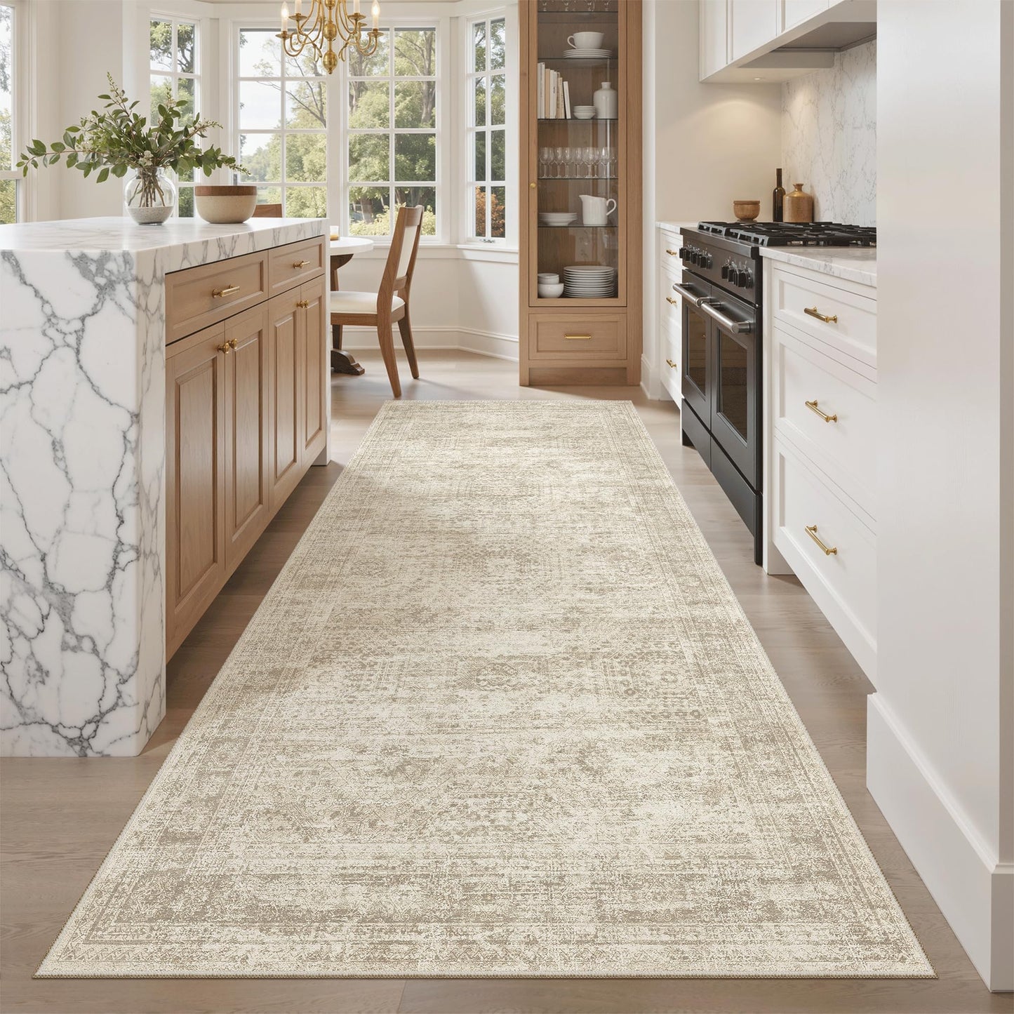 Washable Area Rug with Non-Slip Backing