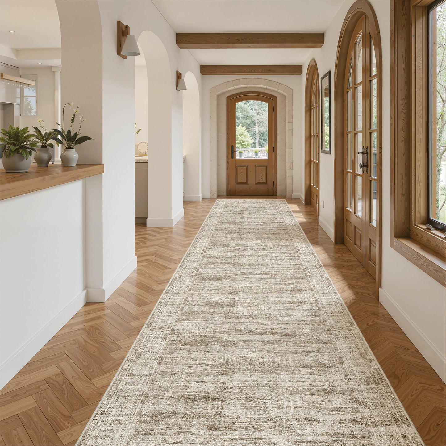 Washable Area Rug with Non-Slip Backing