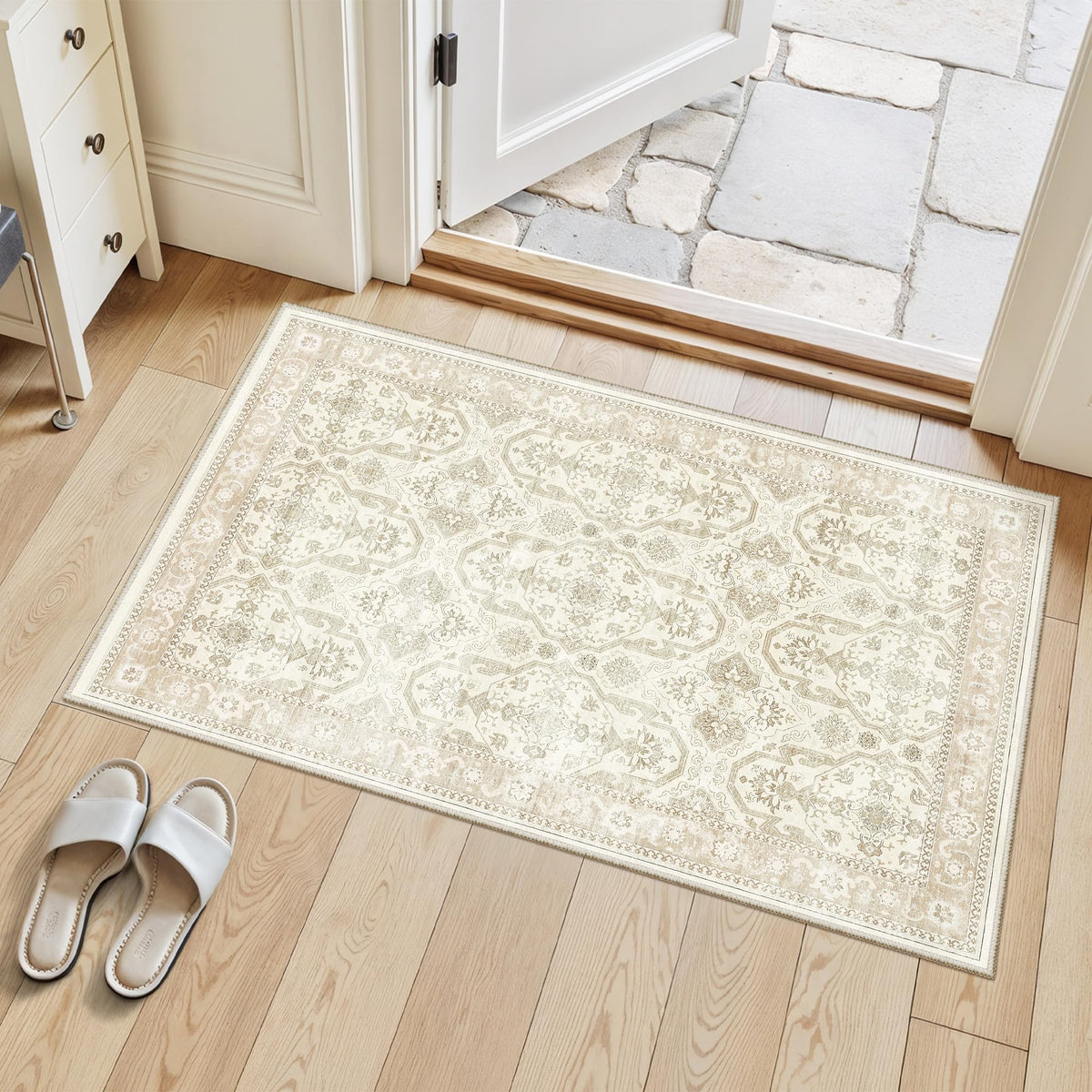 Washable Area Rug with Non-Slip Backing