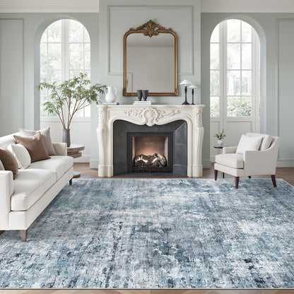 Washable Area Rug with Non-Slip Backing