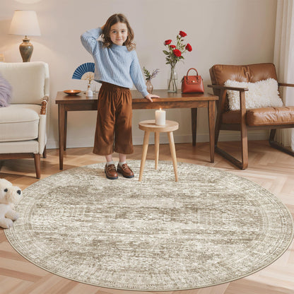 Washable Area Rug with Non-Slip Backing