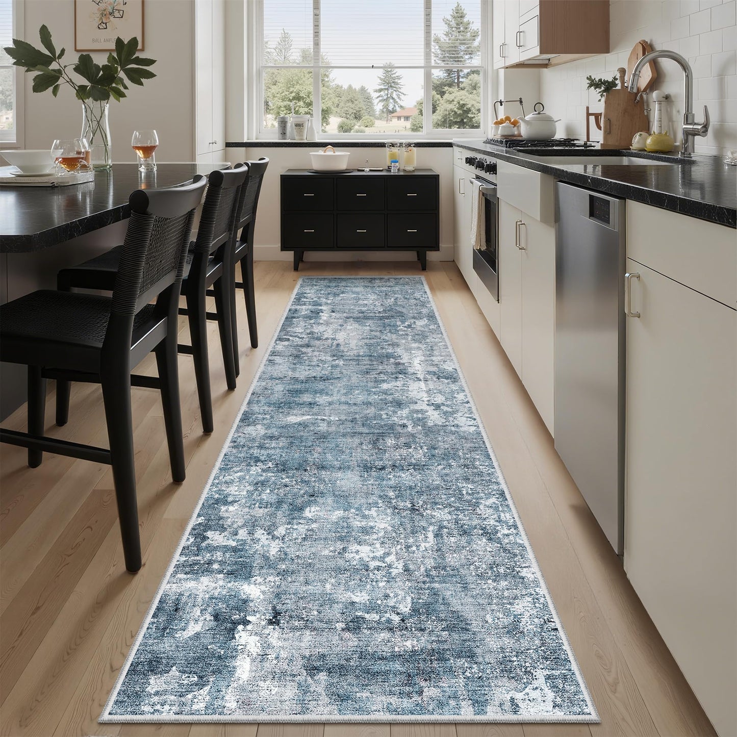 Washable Area Rug with Non-Slip Backing