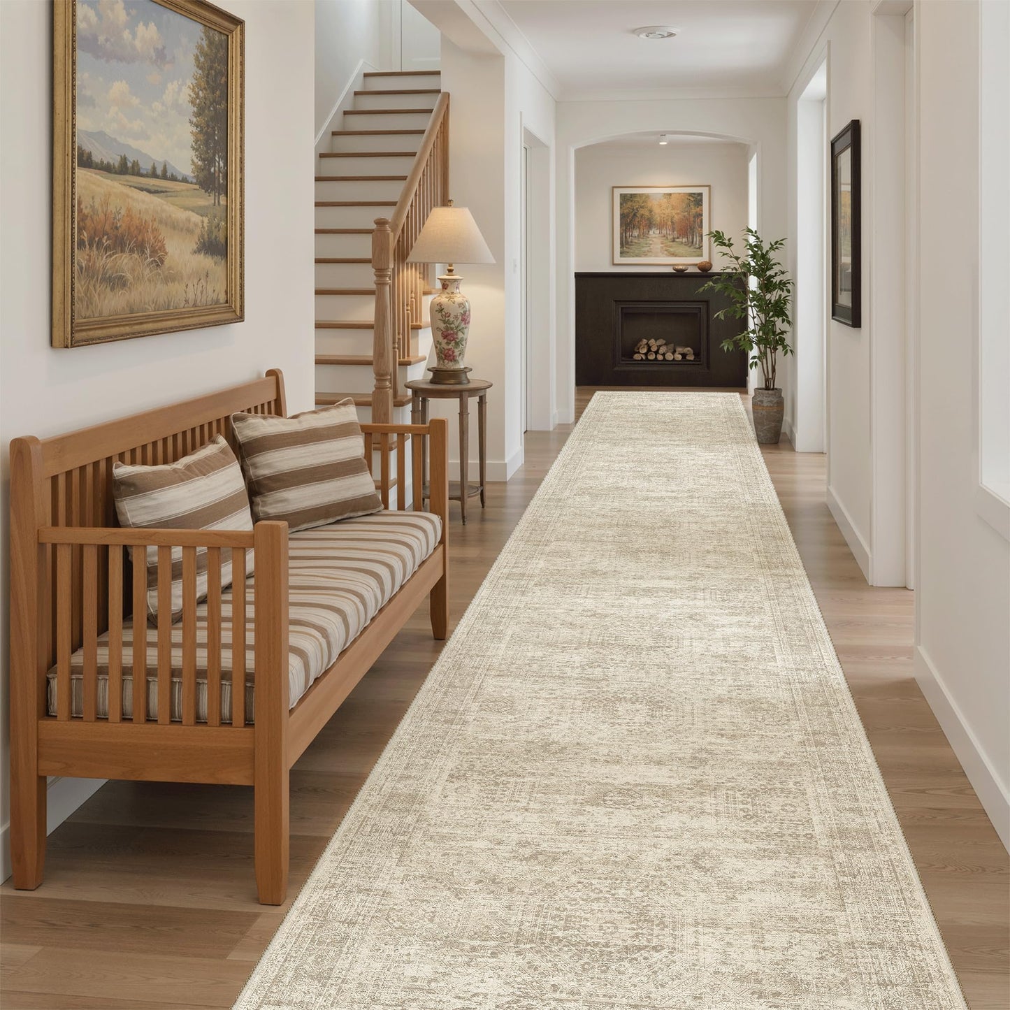 Washable Area Rug with Non-Slip Backing
