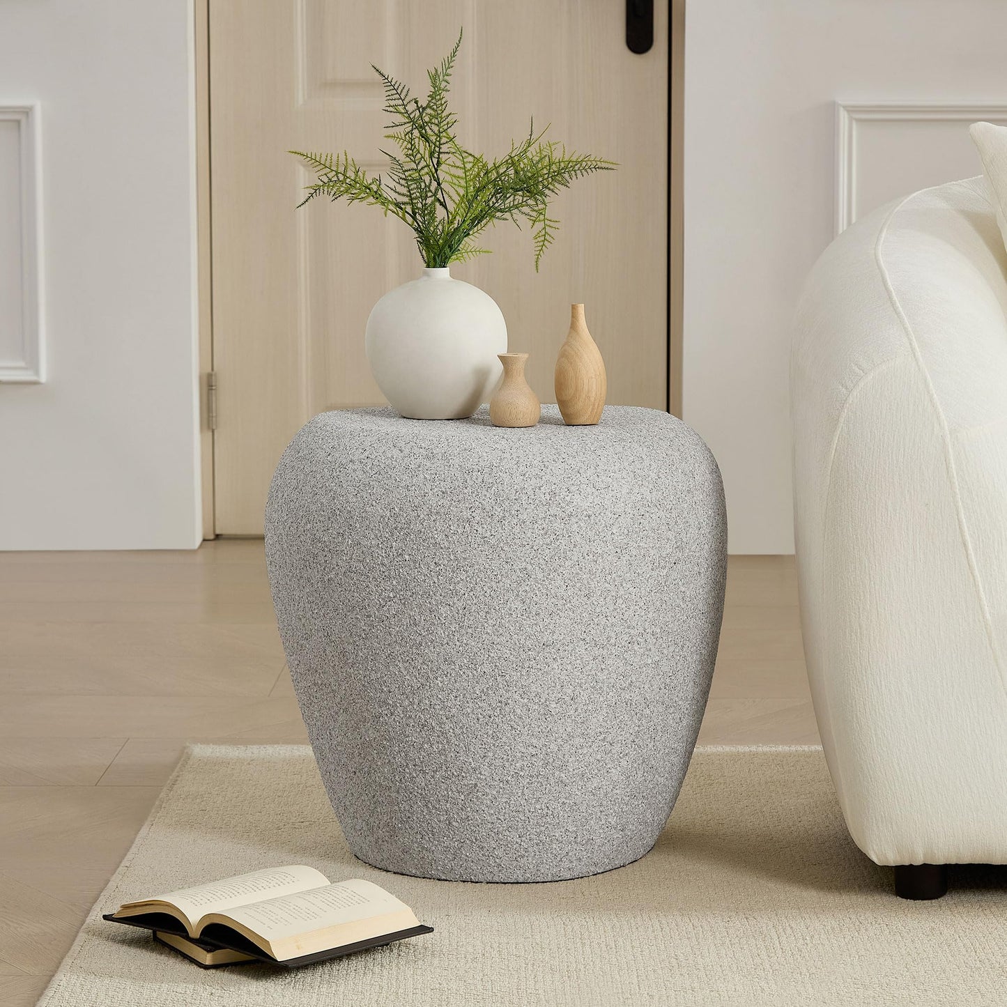 Elliptical Matte Coffee Table with Rounded Edges