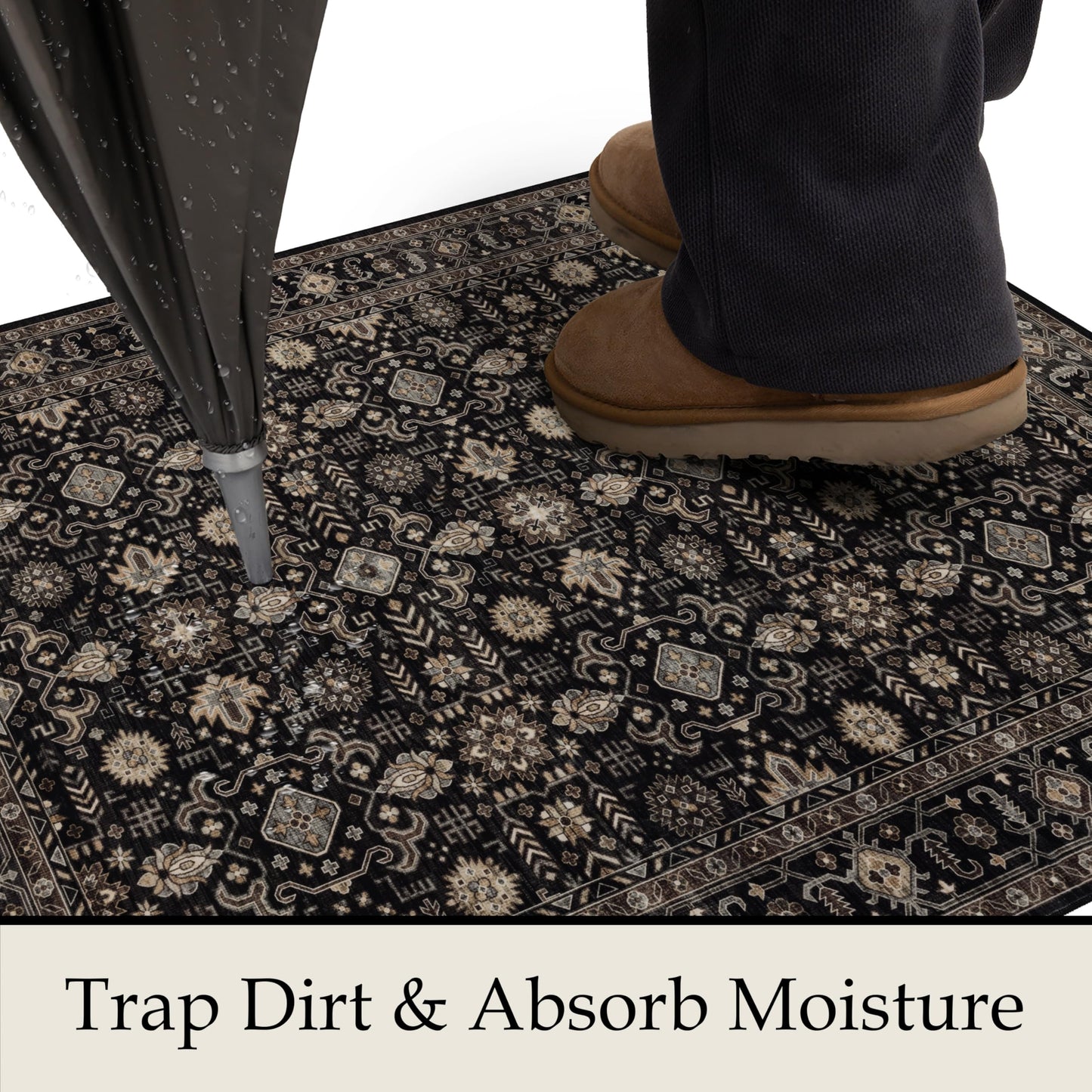Ultra-Soft Washable Area Rug with Non-Slip Backing