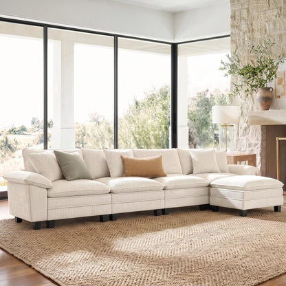 Shaped Modular Cloud Sectional Sofa