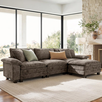 Shaped Modular Cloud Sectional Sofa