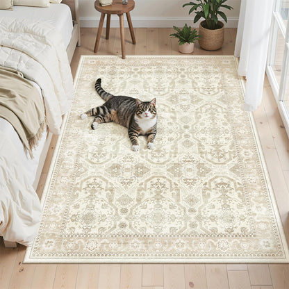 Washable Area Rug with Non-Slip Backing