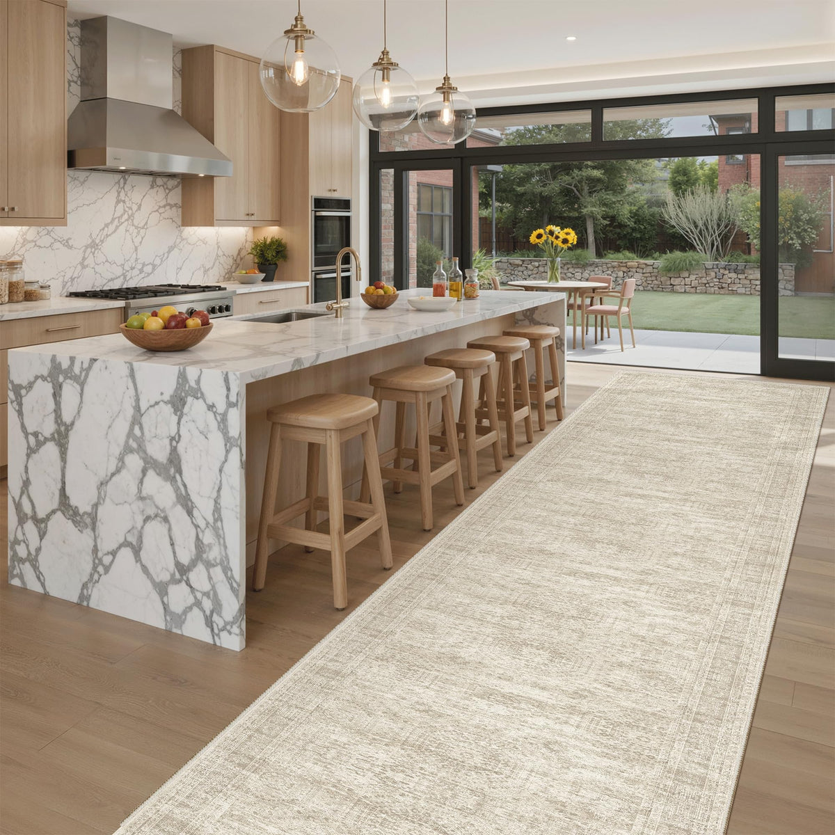 Washable Area Rug with Non-Slip Backing