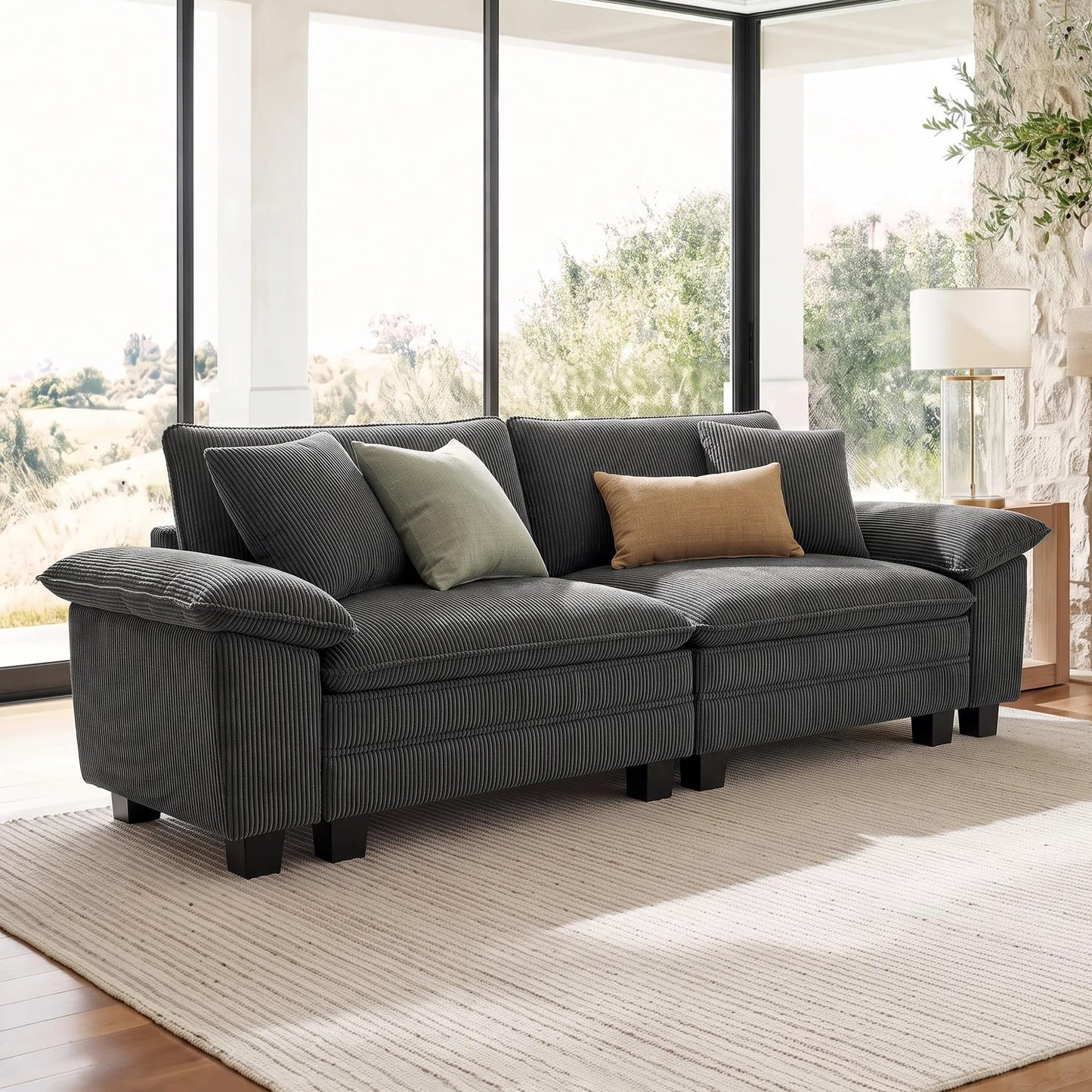Shaped Modular Cloud Sectional Sofa