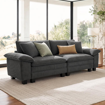 Shaped Modular Cloud Sectional Sofa
