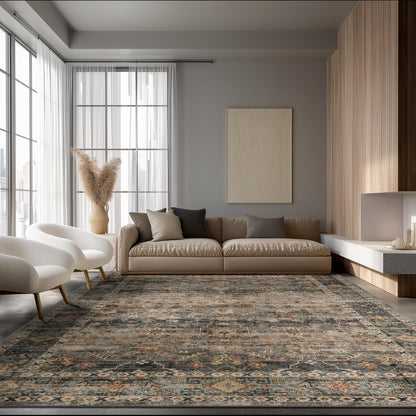 Ultra-Soft Washable Area Rug with Non-Slip Backing