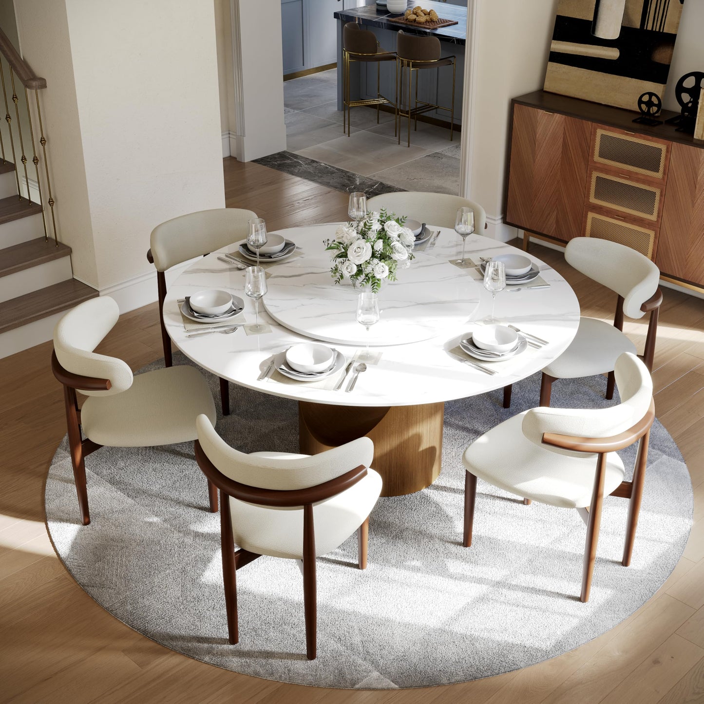 Modern Dining Table with Sintered Stone Top