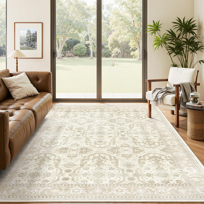Washable Area Rug with Non-Slip Backing