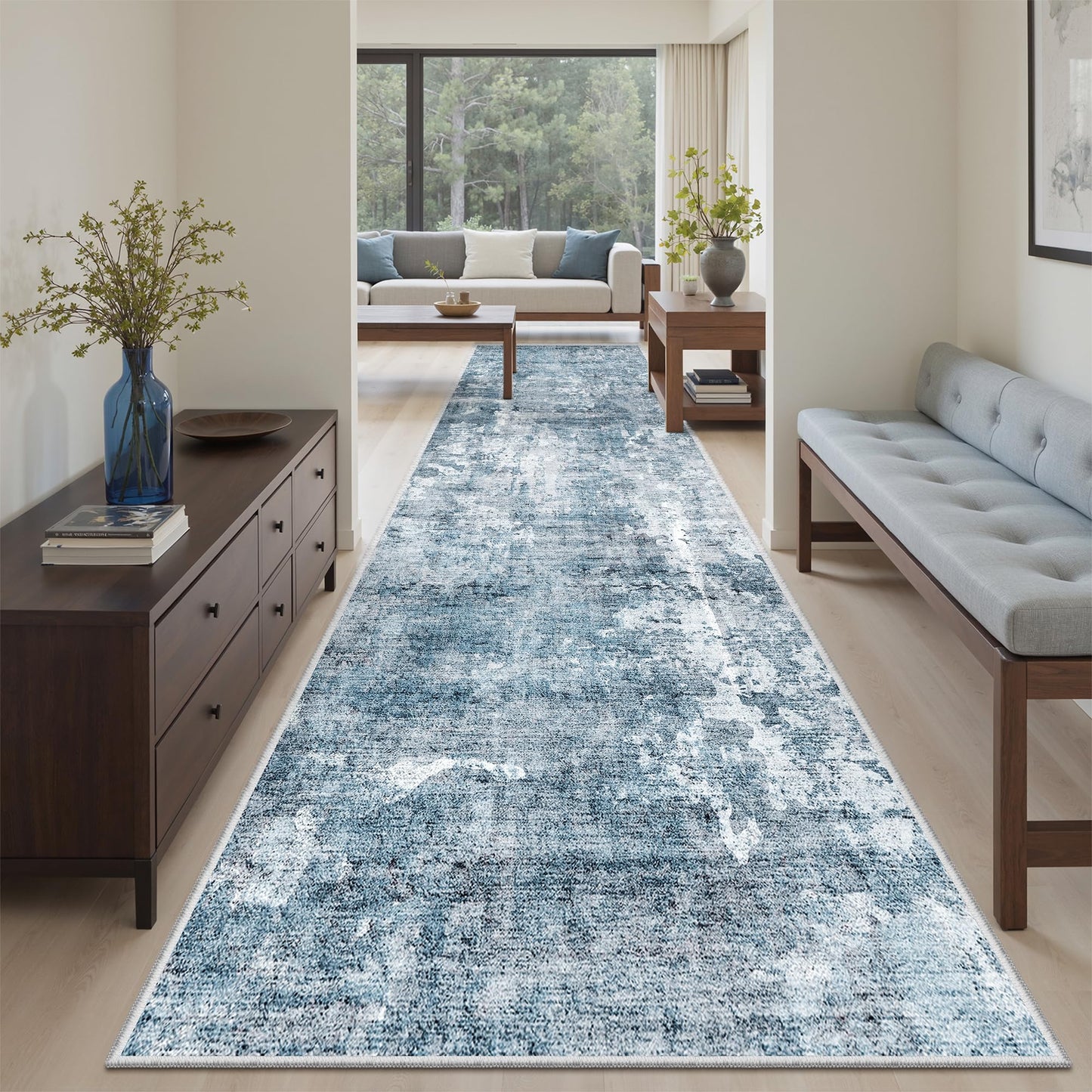Washable Area Rug with Non-Slip Backing