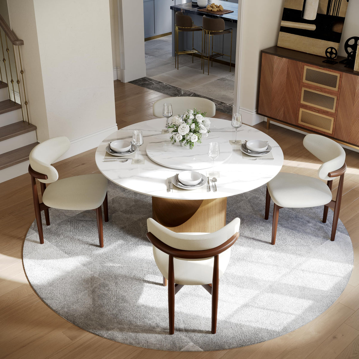 Modern Dining Table with Sintered Stone Top