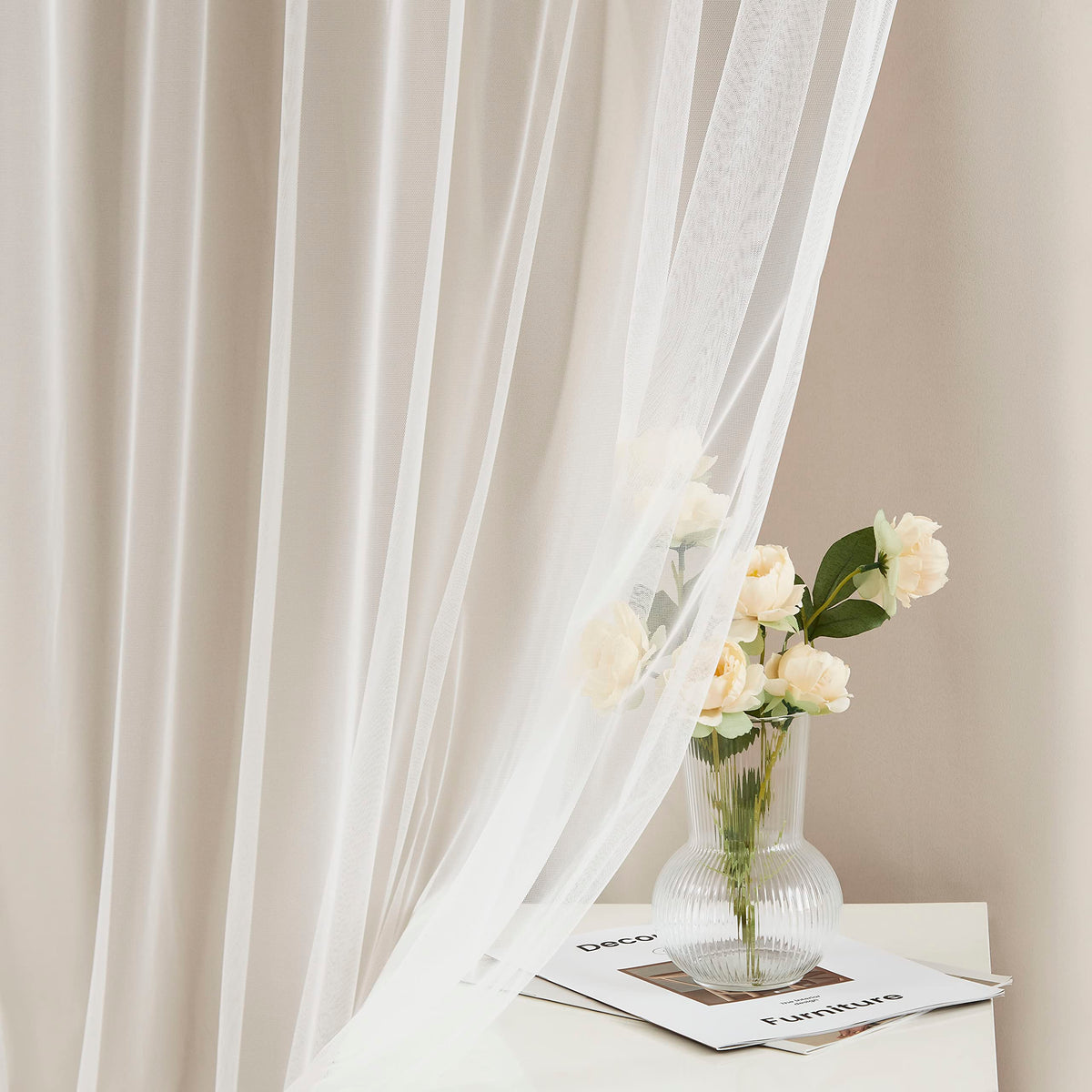 Overlay Grommet Curtains with Layered Draping