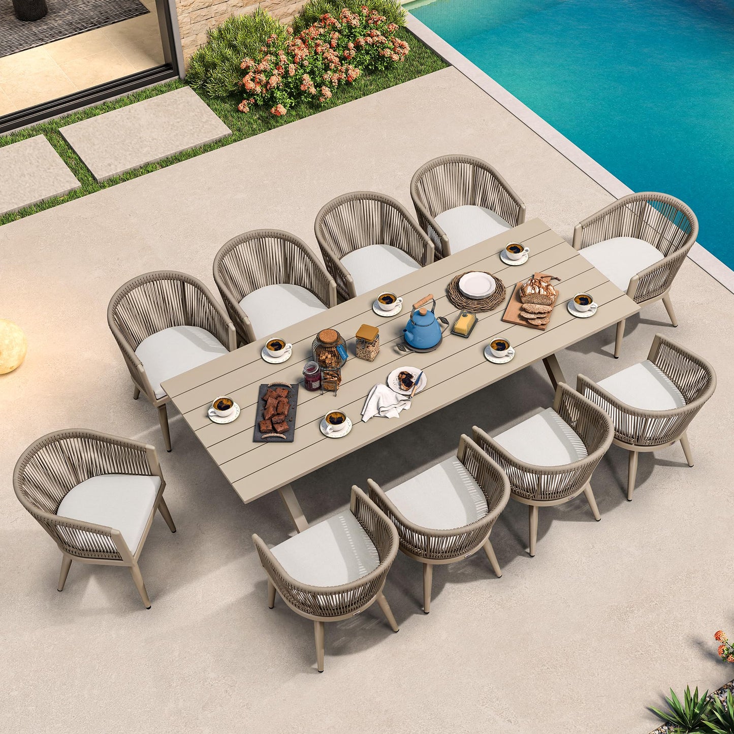 Portland Outdoor Dining Set with Modern Design