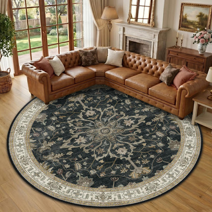 Washable Area Rug with Soft Non-Slip Backing