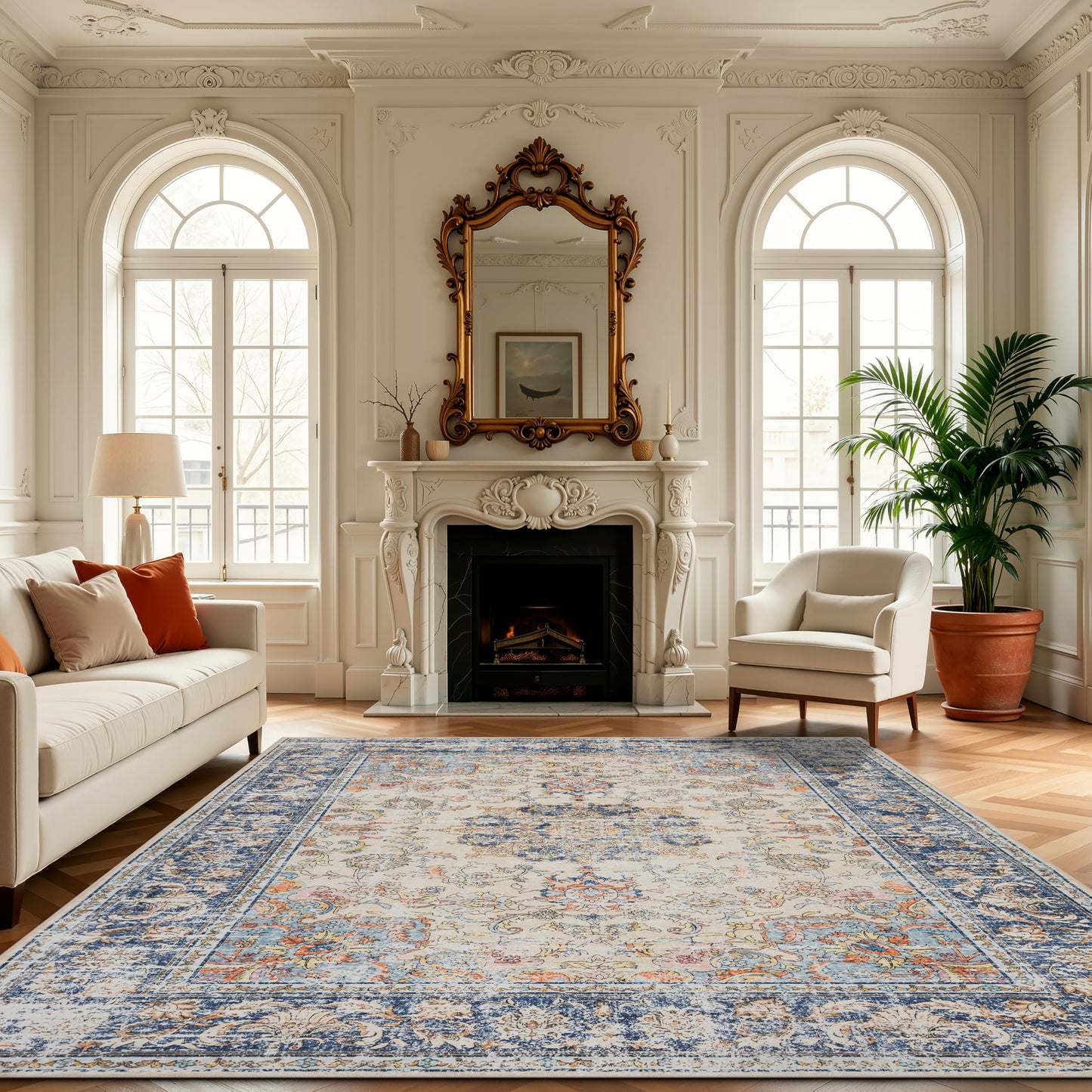 Ultra-Soft Washable Area Rug with Non-Slip Backing