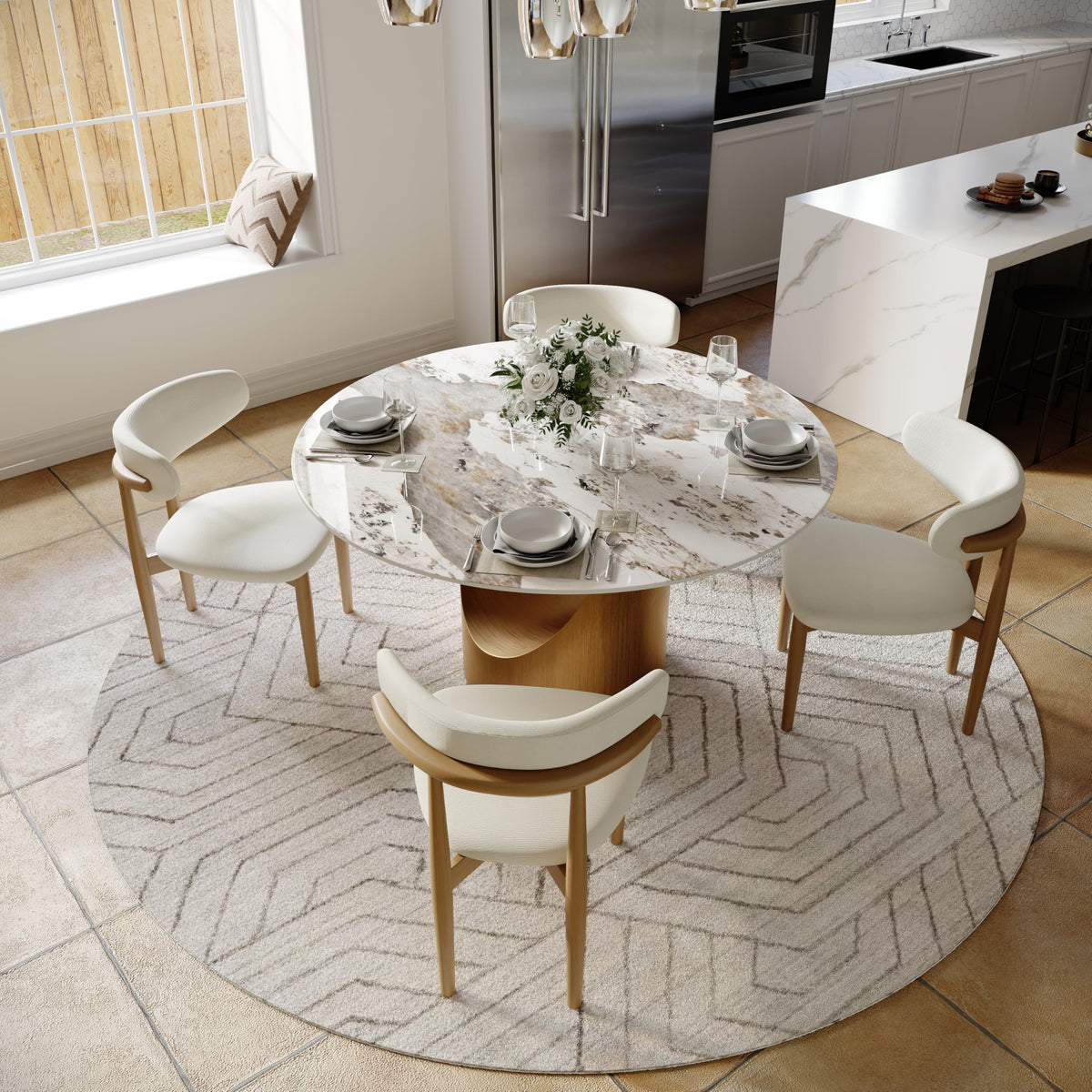 Modern Dining Table with Sintered Stone Top