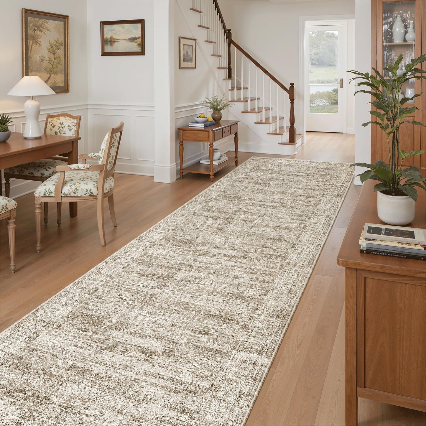 Washable Area Rug with Non-Slip Backing