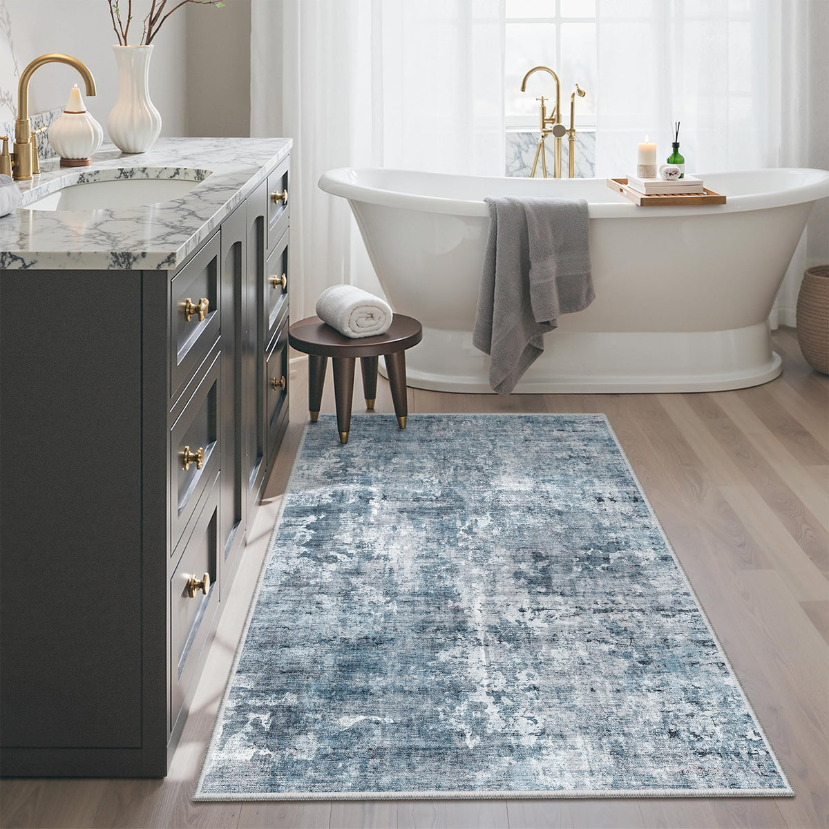 Washable Area Rug with Non-Slip Backing