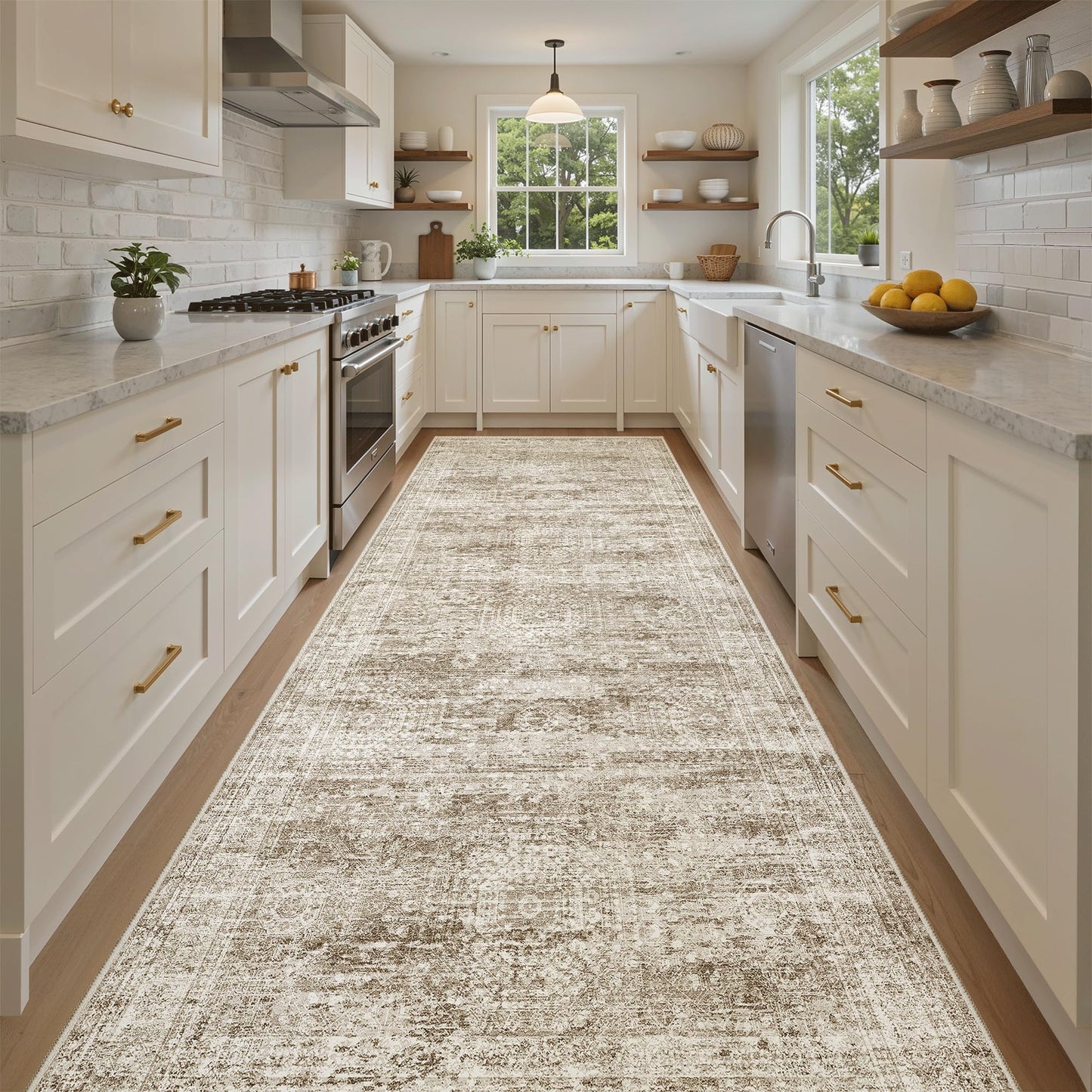 Washable Area Rug with Non-Slip Backing