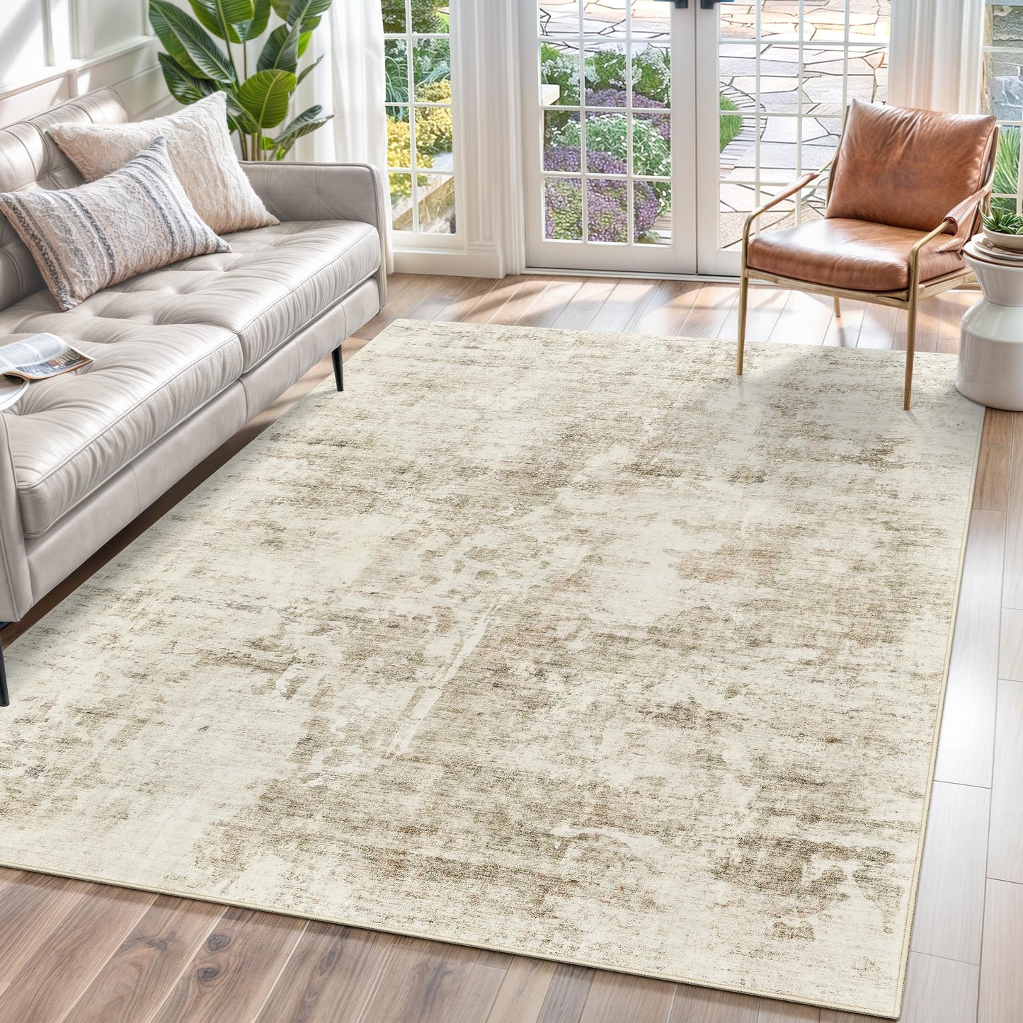 Washable Area Rug with Non-Slip Backing