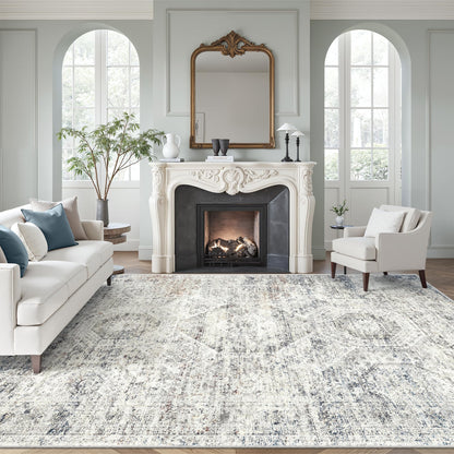 Washable Area Rug with Non-Slip Backing