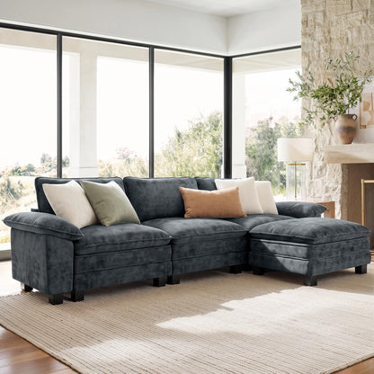 Shaped Modular Cloud Sectional Sofa