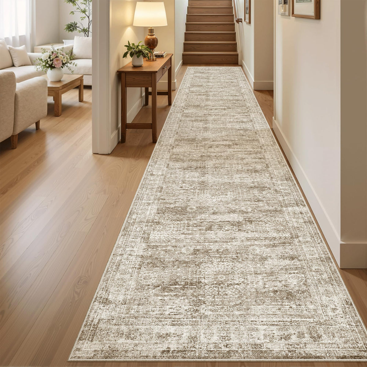 Washable Area Rug with Non-Slip Backing