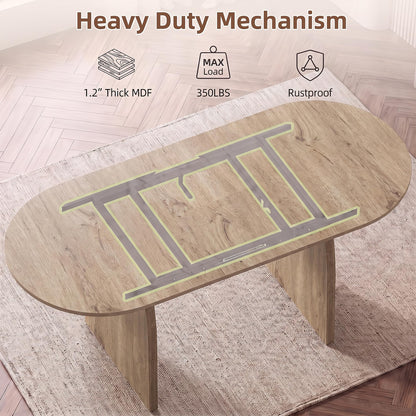 Extendable Oval Dining Table Set for 4 to 10