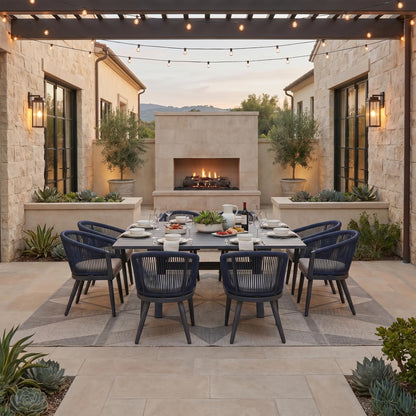 Portland Outdoor Dining Set with Modern Design