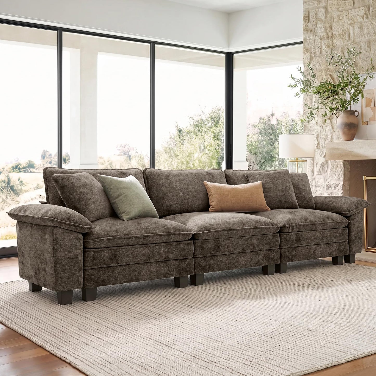 Shaped Modular Cloud Sectional Sofa