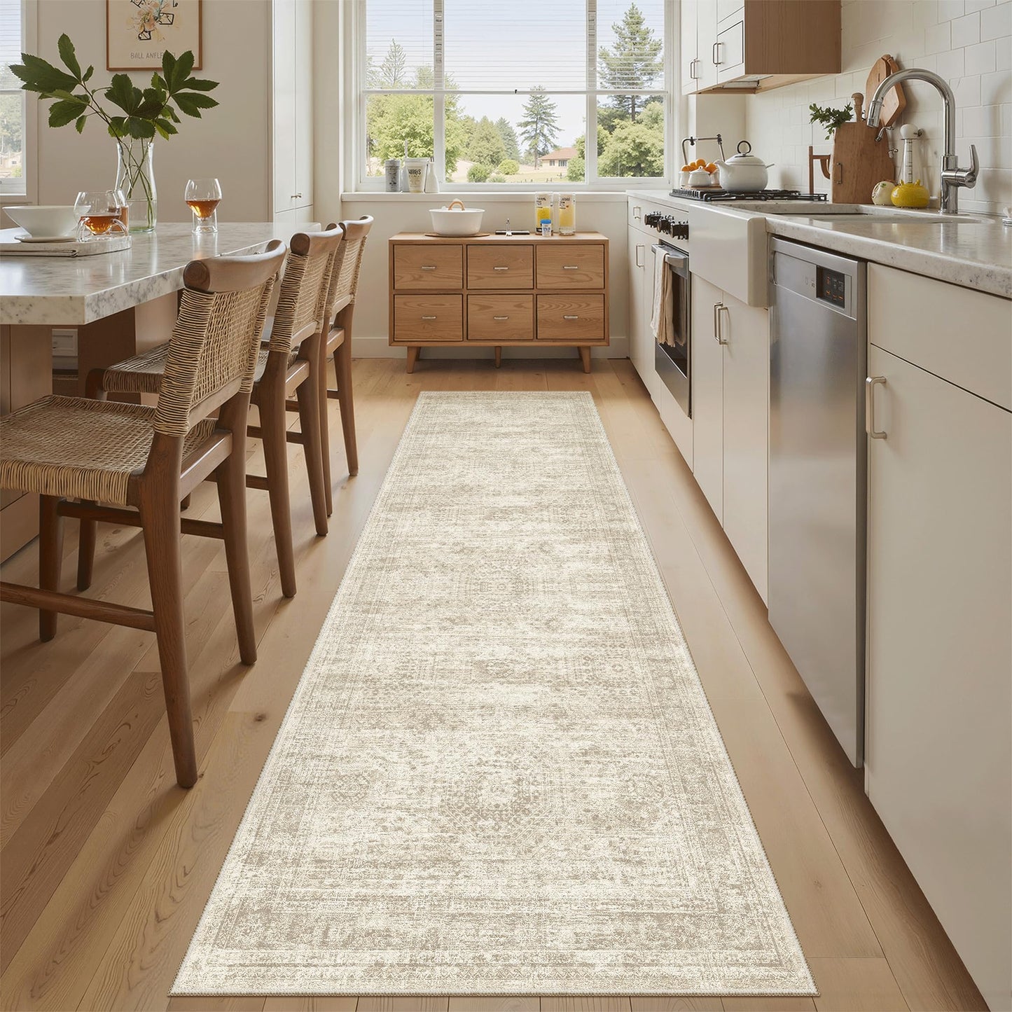 Washable Area Rug with Non-Slip Backing
