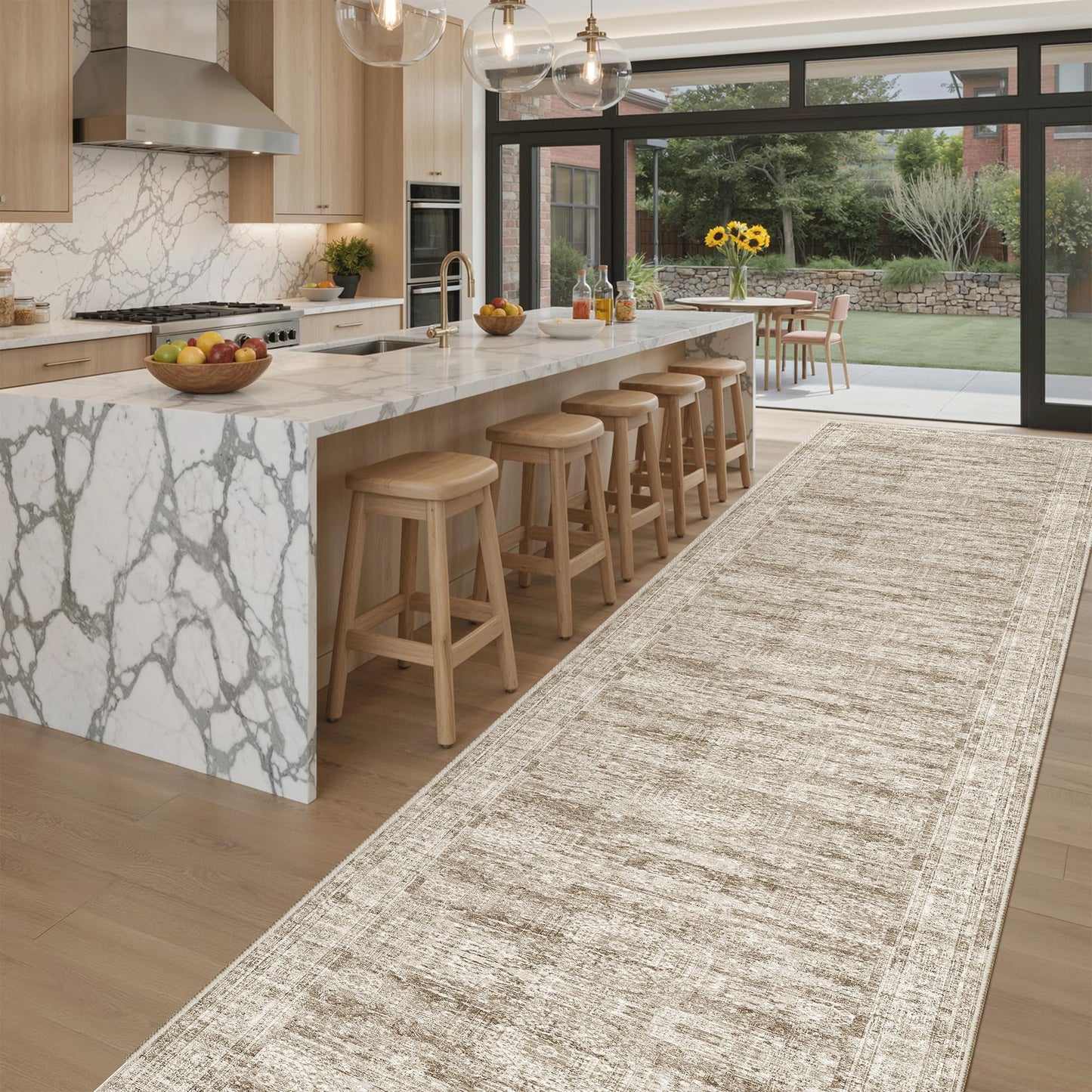 Washable Area Rug with Non-Slip Backing