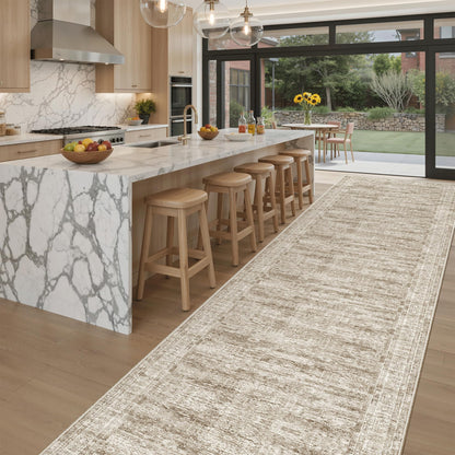 Washable Area Rug with Non-Slip Backing