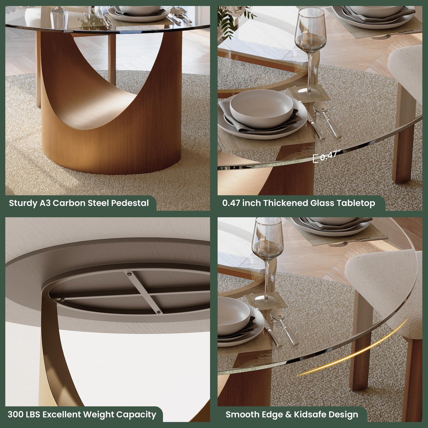 Modern Dining Table with Sintered Stone Top