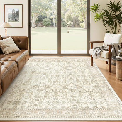 Washable Area Rug with Non-Slip Backing