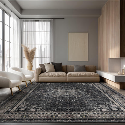 Ultra-Soft Washable Area Rug with Non-Slip Backing