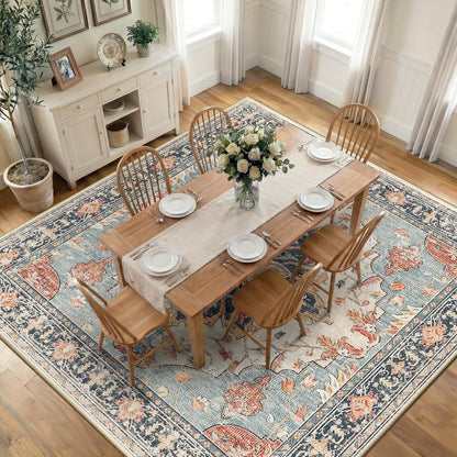 Washable Area Rug with Soft Non-Slip Backing