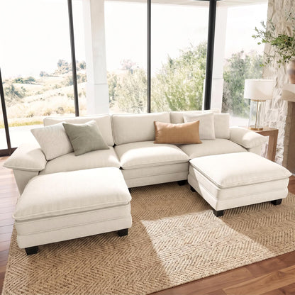 Shaped Modular Cloud Sectional Sofa