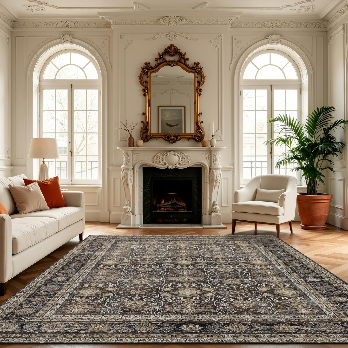 Ultra-Soft Washable Area Rug with Non-Slip Backing