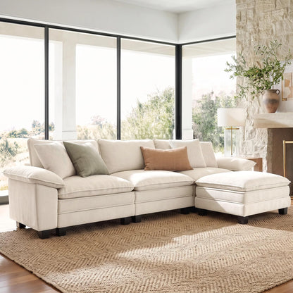 Shaped Modular Cloud Sectional Sofa