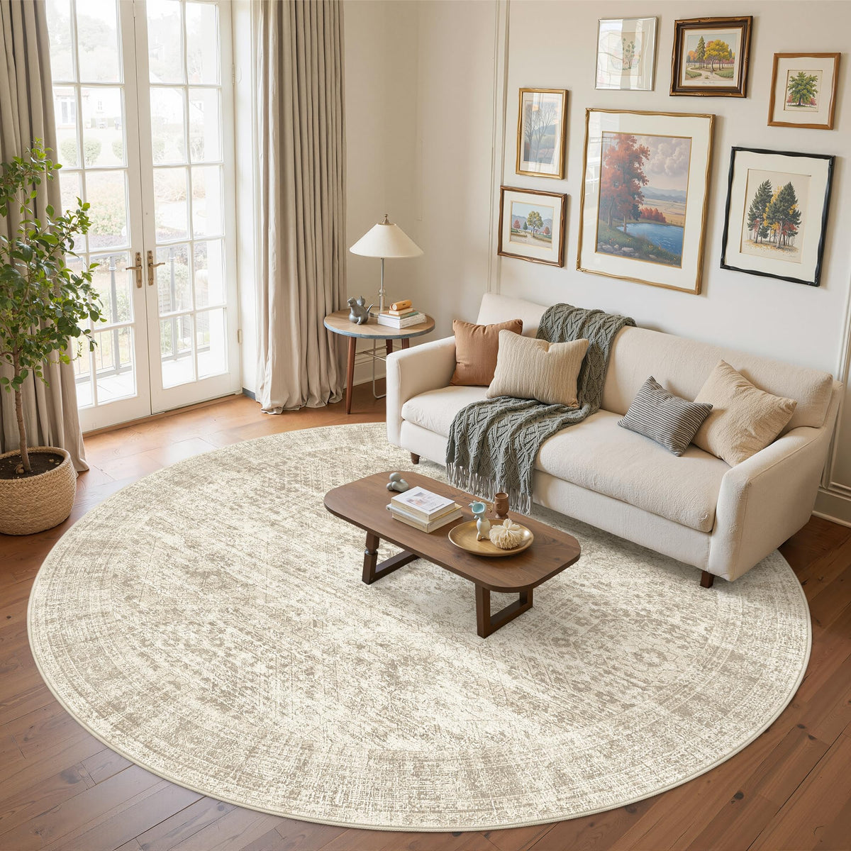 Washable Area Rug with Non-Slip Backing