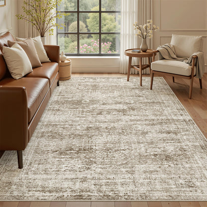 Washable Area Rug with Non-Slip Backing